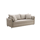 Irina Beige Fabric Sofa with Sleeper by HouseOfZazla