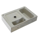 Wall Mounted Rectangular Bathroom Sink With Towel Bar And Faucet Hole - White by HouseOfZazla
