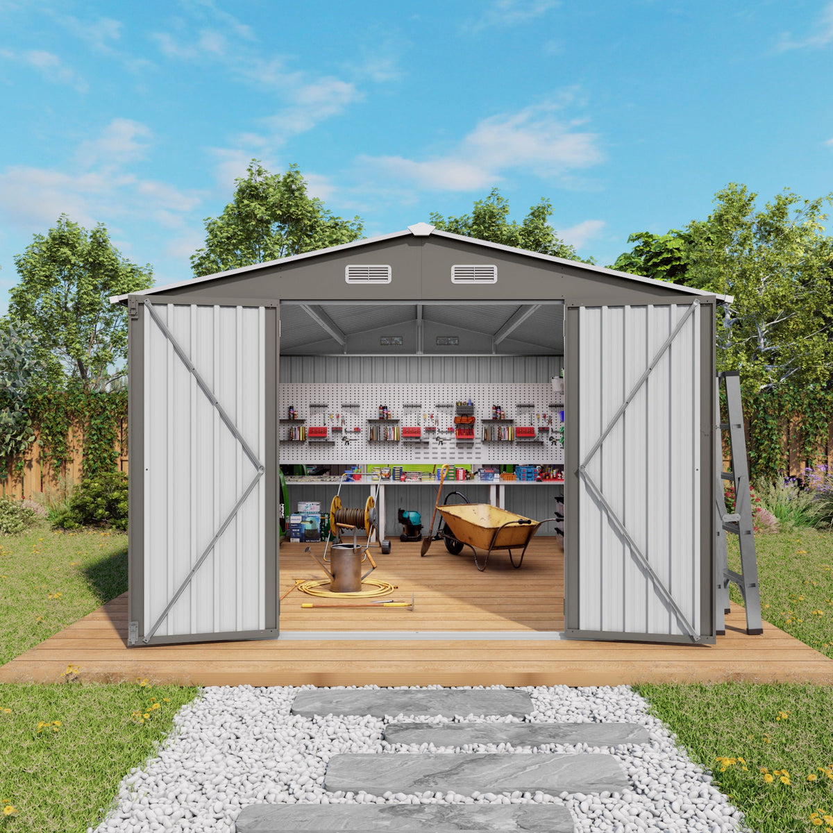 Outdoor Storage Shed With Lockable Doors, photo 34 of 39
