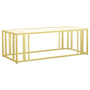 Adri 3-piece Coffee and End Table Set Matte Brass