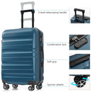 Hardshell ABS Luggage Set 24-Inch Spinner Suitcase with 2 Packing Cubes