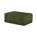 Green Plush Corduroy Sofa Ottoman