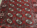 4' 5" X 5' 7" Semi Antique Handmade Afghan Yamud Turkoman Bokhara Wool Rug
