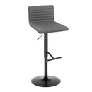 Mason - Contemporary Adjustable Barstool With Swivel With Straight T Footrest (Set of 2) by HouseOfZazla