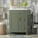 Elegant Bathroom Vanity With Ceramic Sink, Soft Close Doors And Drawers, Double Storage Racks by HouseOfZazla