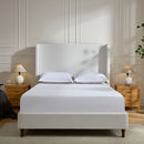 Harper - Tall Headboard Upholstered Bed / High Headboard / Elegant Simplicity / No Box Spring Needed by Unique Piece Furniture