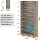 9 Tier Freestanding Shoe Cabinet with Open Design by HouseOfZazla