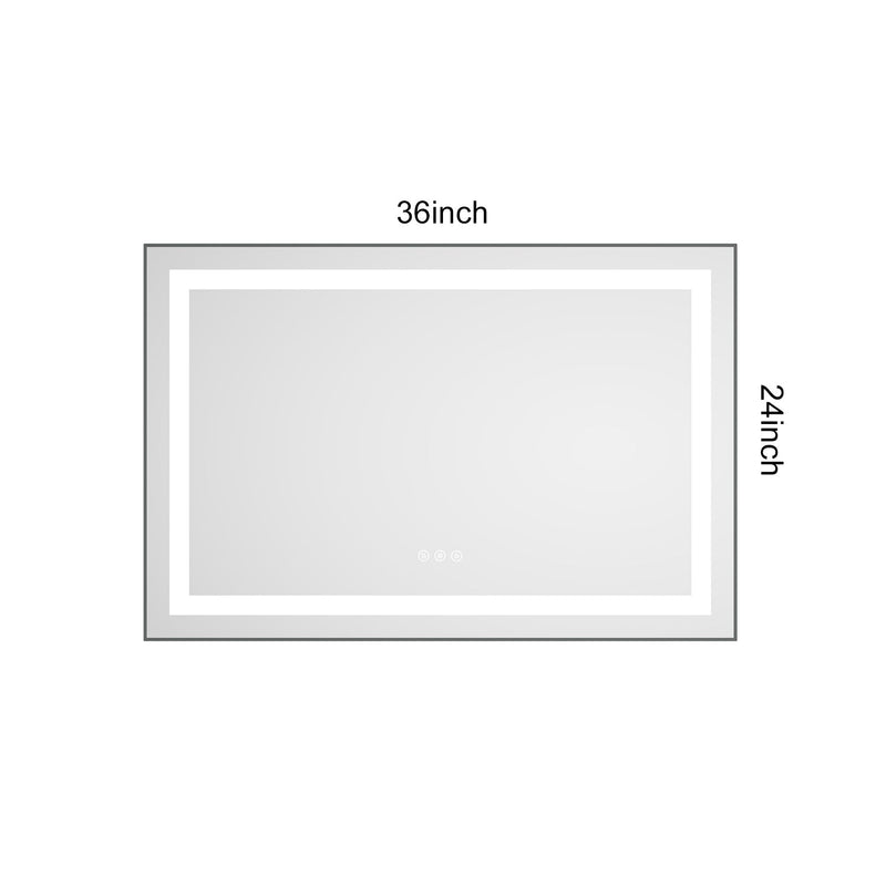 36" x 24" LED Bathroom Mirror with Front and Backlight, photo 5 of 5