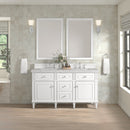 James Martin Lorelai 60" Double Bathroom Vanity, Bright White