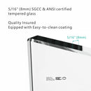 S-RM6076TB 56-60"W x 76"H Sliding Shower Door, 8mm Frameless Glass Shower Door with Matte by HouseOfZazla