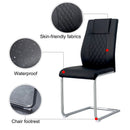 Modern Dining Chairs With Padded Seat, Metal Legs by Unique Piece Furniture