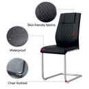 Modern Dining Chairs With Padded Seat, Metal Legs by HouseOfZazla
