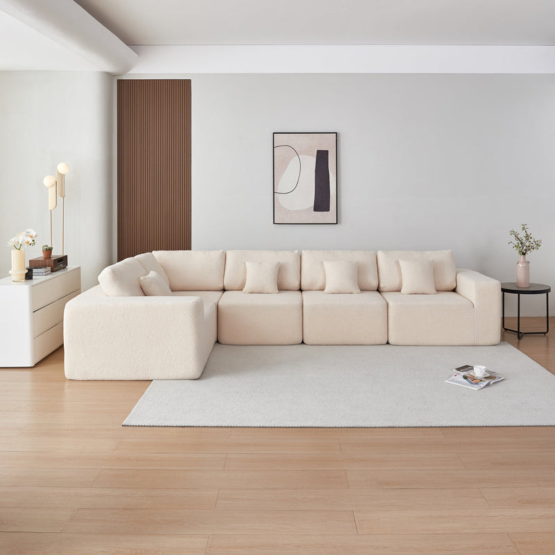 Walker Edison | Minimalist U-Shaped Sectional Modular Couch