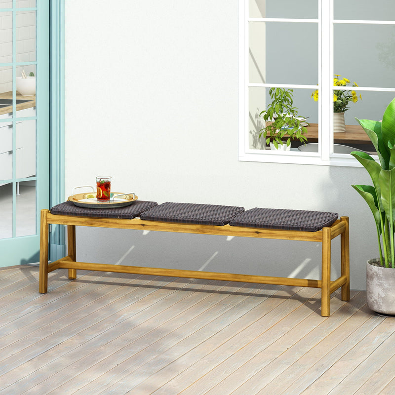 Cambria Rustic 3 Seater Bench - Teak, photo 7 of 10
