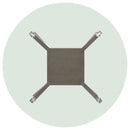Flynn - Round Glass Top Dining Table - Brown