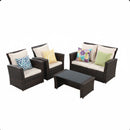 Modern Patio Set With Table And Cushions by HouseOfZazla