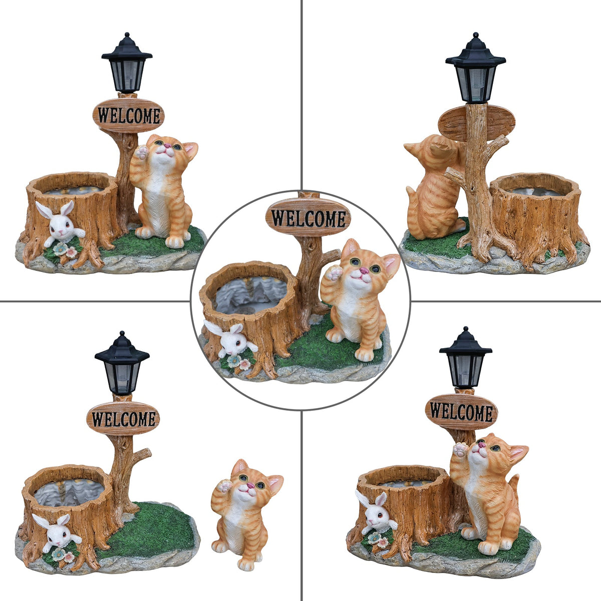 Cute Cat Planter Statue Garden Decor, photo 5 of 10