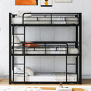 Triple Bunk Bed With Sturdy Construction And Space Saving Design by HouseOfZazla