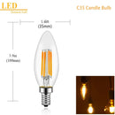 C35 led dimmable glass candle bulbs 6-pack for dining room chandeliers by Decorbites