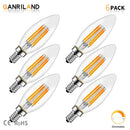 C35 led dimmable glass candle bulbs 6-pack for dining room chandeliers by Decorbites
