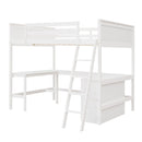 Loft Bed With Shelves With Desk by HouseOfZazla