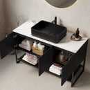 Tulio 48" Bathroom Vanity & Sink with 3 Doors and Open Shelf by HouseOfZazla