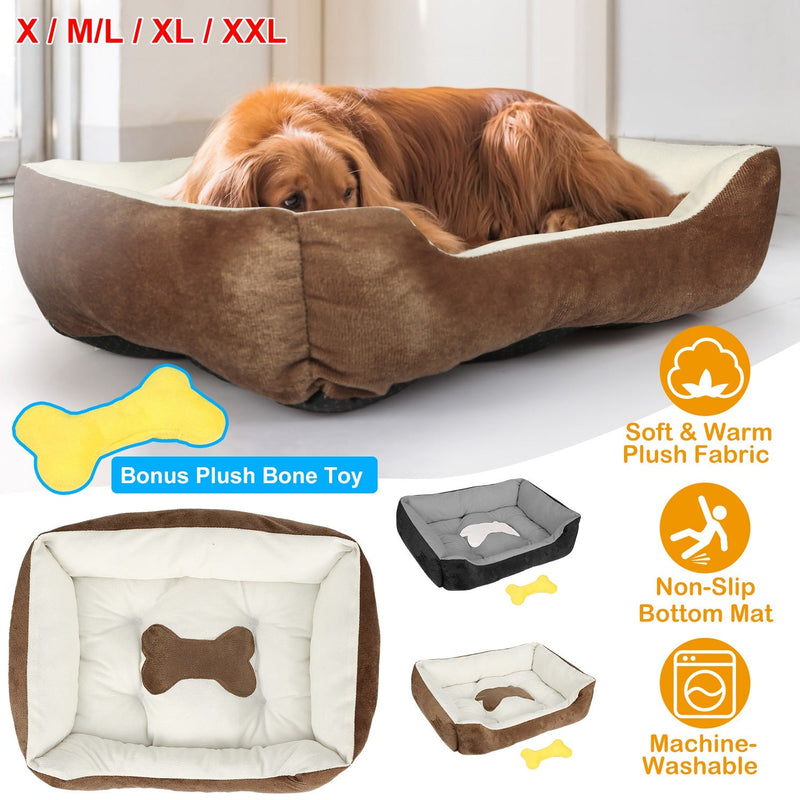Pet Dog Bed Soft Warm Fleece Puppy Cat Bed Dog Cozy Nest Sofa Bed Cushion Mat For S/M Dog, photo 6 of 8