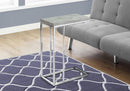 Accent Table, C-Shaped with Tempered Glass - Contemporary & Modern by HouseOfZazla
