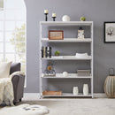 5-Tier Home Office Bookcase Open Bookshelf Storage Large 5 Shelf Bookshelf Furniture with Metal Frame, White
