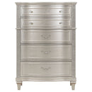 Katerina - 5 Drawer Chest With Hidden Drawer - Oak