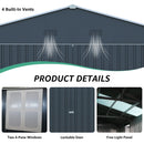 Upgraded 13x20FT Outdoor Storage Shed