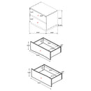 2 Drawer Nightstand With Drawer - Brown