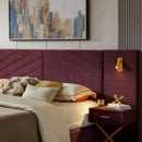 Comfortable Upholstered Bed With Vertical Channel Tufted Wingback Headboard by HouseOfZazla