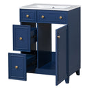 Transitional Style Bathroom Vanity Cabinet With Ceramic Sink by HouseOfZazla