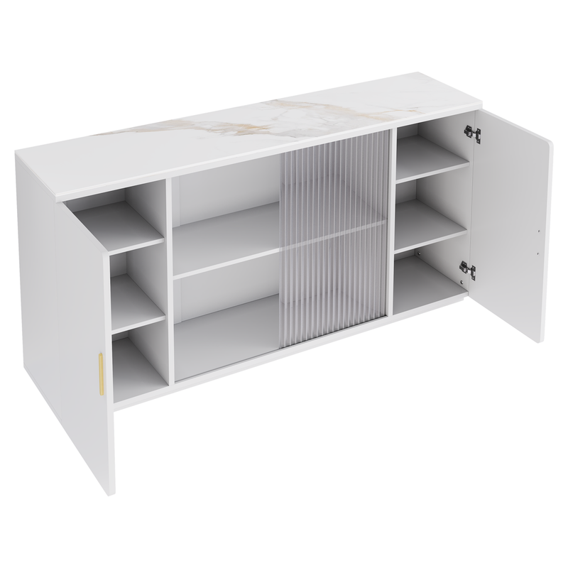 2405Wooden side cabinets with glass doors for dust prevention, modern storage display lockers for living and dining rooms and other domestic areas