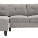 U-Shaped Sectional Sofa 103.5" Fabric Couch With Dual Chaise Lounges, Storage Pockets, Armrest Pillows