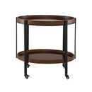 Oval 2 Shelf Dark Kitchen Cart by HouseOfZazla