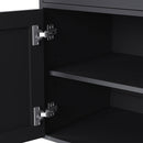 Farmhouse TV Stand With Solid Wood Gourd Shaped Legs For TVs Up To 70" by HouseOfZazla