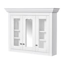 Bathroom Medicine Cabinet With Mirror, 5 Adjustable Closed Shelves, Wall-Mounted - White by HouseOfZazla