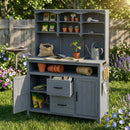 TOPMAX Large Fir Wood Potting Bench