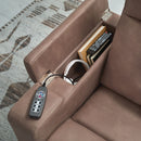 Lorrenton - Glider Power Recliner With Audio System - Caramel by Unique Piece Furniture
