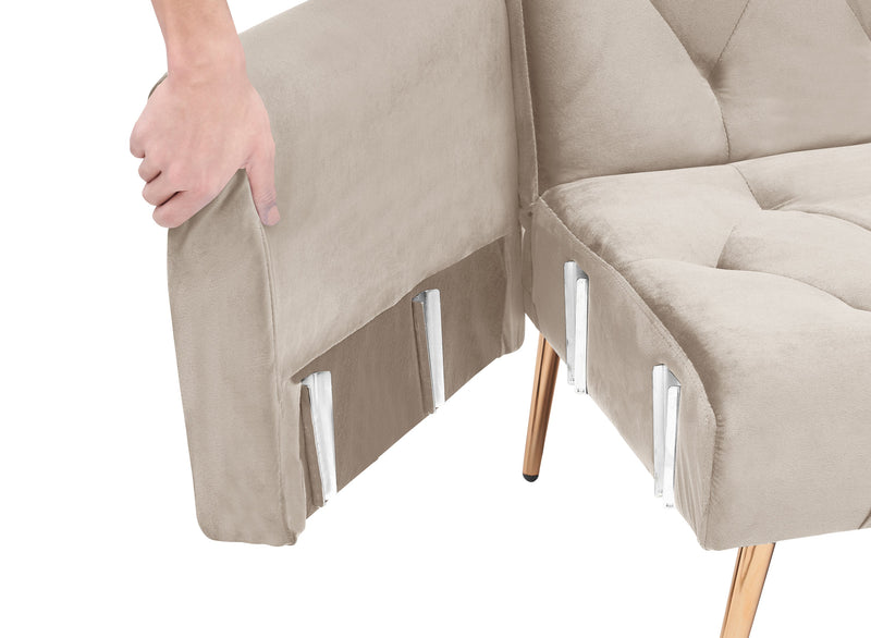 71" Convertible Double Folding Living Room Sofa Bed