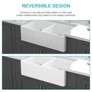 Sink 33" Double Bowl Kitchen Sink With Deep Bowls And Grids - White by HouseOfZazla