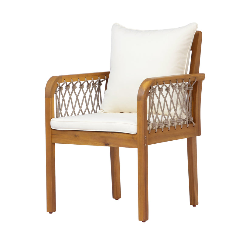 7-Piece Outdoor Acacia Wood Dining Set, photo 9 of 10