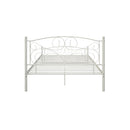 Full Size Unique Flower Sturdy System Metal Bed Frame with Headboard