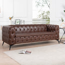 84.06Inch Width Traditional Square Arm removable cushion 3 seater Sofa