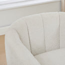 360 Degrees Swivel Upholstered Barrel Armchair For Living Room - Ivory by HouseOfZazla
