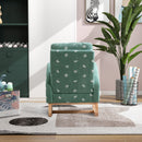 Modern Accent Rocker Armchair With Side Pocket, Upholstered High Back by Unique Piece Furniture