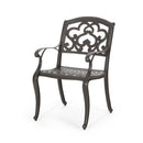 Cast Aluminum Dining Chair With Hand Crafted Details - Copper by HouseOfZazla
