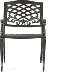 Ravenna 6-Person Metal Patio Dining Set with Rectangular Table by HouseOfZazla